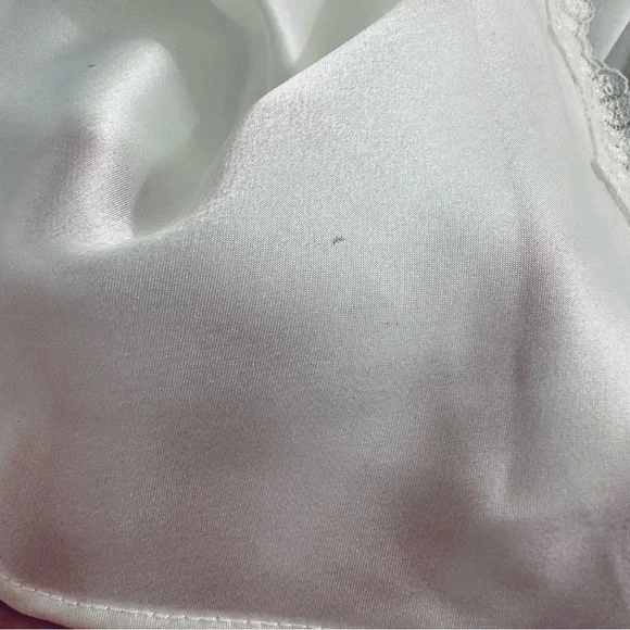 Vintage 1980’s Val Mode Lingerie Ivory White Lace Slip with Rose, Women Size XL - Picture 8 of 15